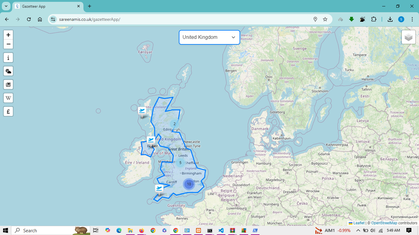 Gazetteer App